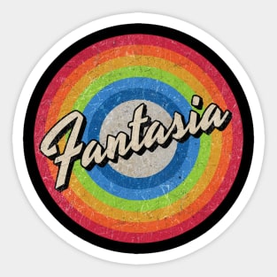 Vintage Style circle - Fantasia Sticker